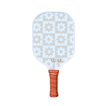 Checker flower aesthetic pickleball paddle