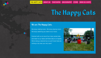 Screen shot of website created on Tripod.com