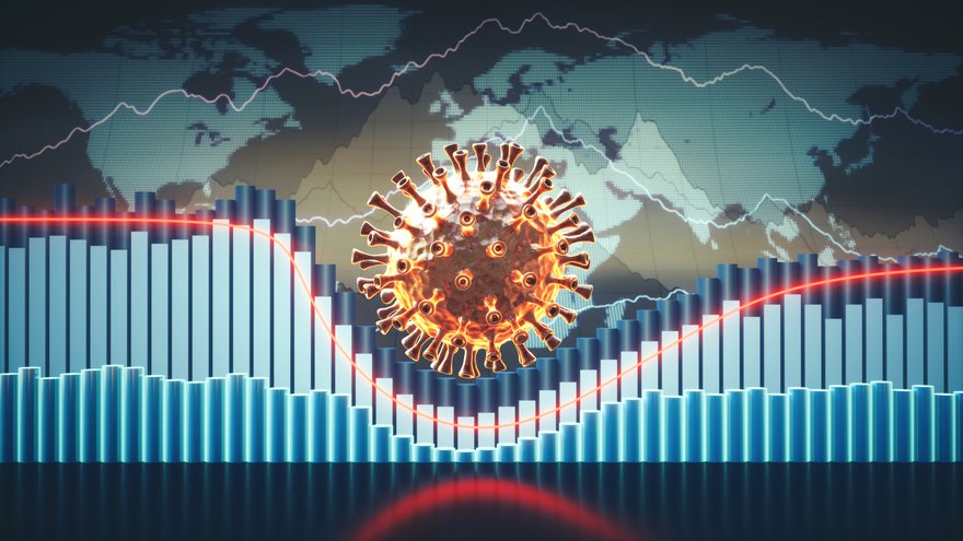 Chart showing the effect of the coronavirus on the economy