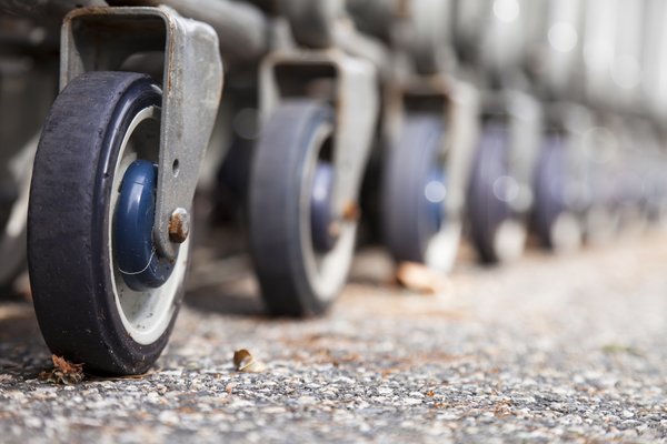 Shopping cart wheels.