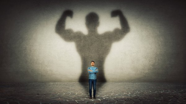 Tiny person casting a big strong shadow.