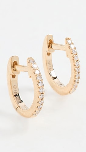 By Adina Eden By Adina Eden Fine Diamond 14k Huggie Earrings.