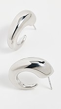 By Adina Eden Solid Bubble Elongated Hoop Earrings.