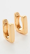 By Adina Eden Solid Square Shape Huggie Earrings.