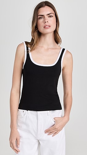 ATM Anthony Thomas Melillo Pima Cotton Square Neck Tank.