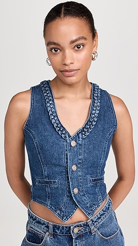 Damson Madder Isla Denim Waistcoat.