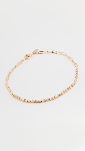 EF Collection 14k Diamond Segment Mini Link Bracelet.