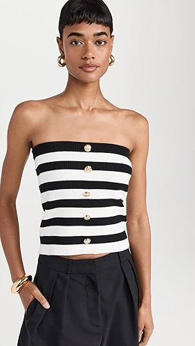 endless rose Striped Strapless Top.