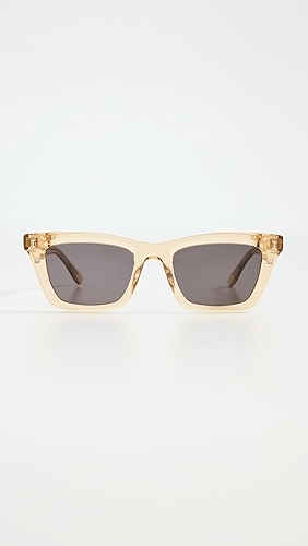 Illesteva Portugal Citrine Grey Flat Sunglasses.