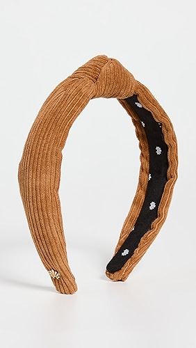 Lele Sadoughi Corduroy Slim Knotted Headband.