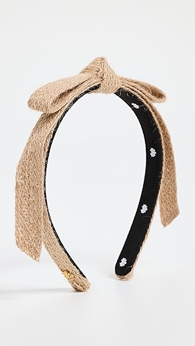 Lele Sadoughi Raffia Bardot Ribbon Slim Headband.