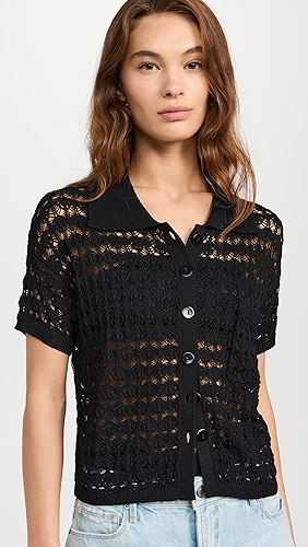 LNA Delfina Crochet Top.