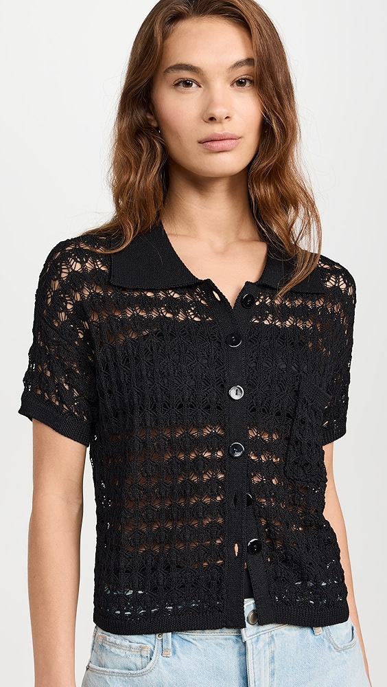 LNA Delfina Crochet Top