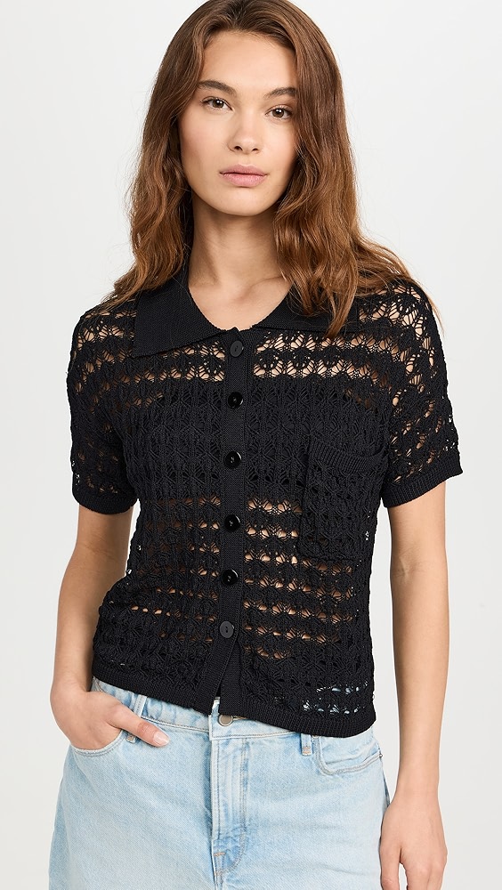 LNA Delfina Crochet Top