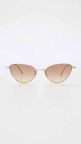 Oliver Peoples Eyewear x Khaite Metal Cat Eye Sunglasses.