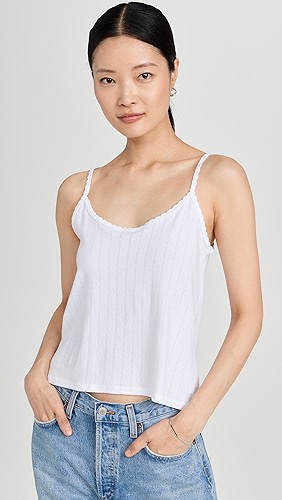 perfectwhitetee Sabrina Pointelle Tank.