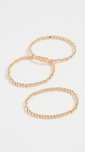 Roxanne Assoulin Set of 3 Gold Bracelets.