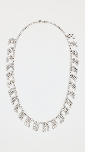 Roxanne Assoulin Rhinestone Fringe Necklace.