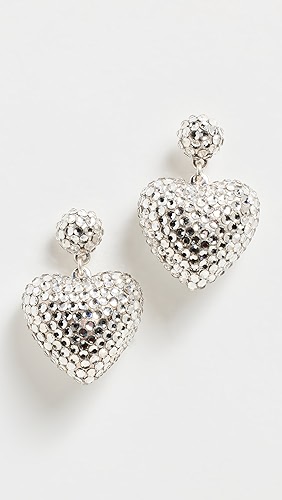 Roxanne Assoulin Encrusted Heart Earrings.