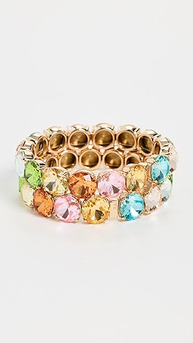 Roxanne Assoulin Rainbow Round Paste Stretch Bracelet.