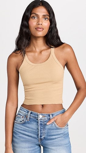 RE/DONE Cropped Ribbed Tank.