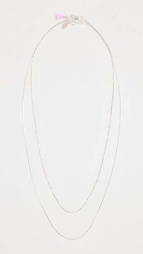 SHASHI Silver Line Necklace.