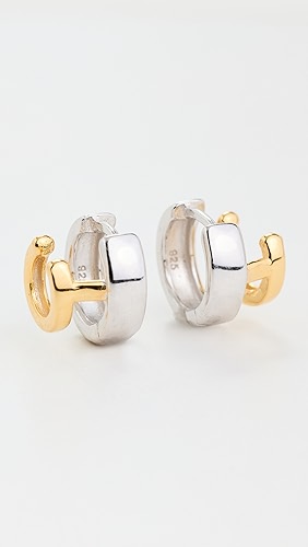 SHASHI Double Katerina Two Tone Earrings.