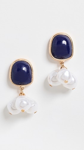 SHASHI Lapis Pearl Earrings.