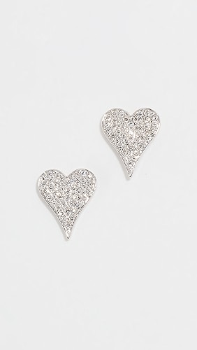 Stephanie Gottlieb 14k Pave Heart Studs.