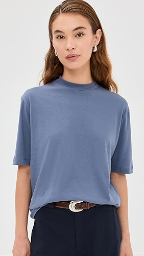 Tibi Mock Neck Unisex Tee.