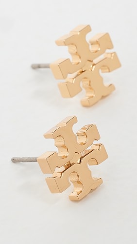 Tory Burch Logo Stud Earrings.