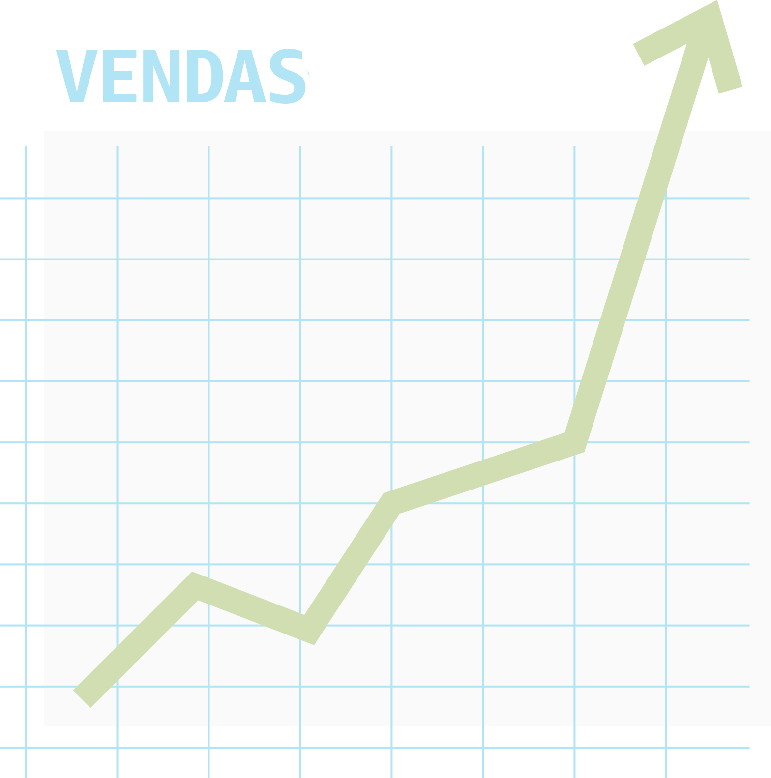 illustration of a sales chart with an arrow moving up and to the right