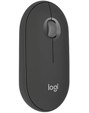 Mouse sem fio Logitech Pebble 2 M350s com Clique Silencioso, Design Slim Ambidestro, Conexão Bluetooth e Pilha Inclusa - Grafite