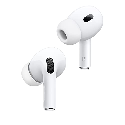 Apple AirPods Pro 2 Wireless Earbuds, Bluetooth Headphones, Active Noise Cancellation, Hearing Aid Feature, Transparency, Per