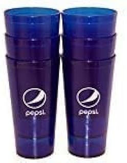 Supply Depot Compatible with New (6) Pepsi Restaurant Blue Globe Plastic Tumblers Cups 24 oz Carlisle