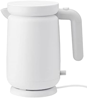 RIG-TIG Wasserkocher FOODIE - Schneller, energieeffizienter, elektrischer Kocher - Wasserkessel/Kaffeekanne/Teekanne - Mit Abschaltautomatik, herausnehmbarem Kalkfilter - 1500 W, 1 Liter, Weiß