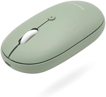 Macally Wireless Bluetooth Mouse - Strong Connection - Quiet, Comfortable, Rechargeable Mouse for MacBook Air/Pro, Mac, iMac, Apple iPad - Wireless Mouse for Laptop, Windows PC Desktop