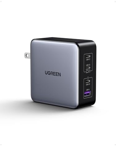 UGREEN 160W USB C Charger Nexode X, PD 3.1 4-Port GaN Charger 140W Foldable Fast Charging Block for MacBook Pro/Air, Dell XPS, iPhone 16/15/14, iPad Pro, Galaxy S24/S23, Pixel 8, Steam Deck