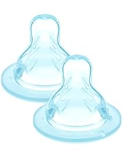 MAM Tetina X, Especial Líquidos Espesos, a Partir de 6 Meses, Apto para todos los Biberones MAM, de Silicona SkinSoftTM Silicone de Fácil Aceptación, Pack de 2 uds