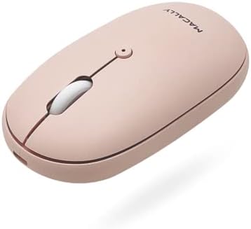 Macally Wireless Bluetooth Mouse - Strong Connection - Quiet, Comfortable, Rechargeable Mouse for MacBook Air/Pro, Mac, iMac, Apple iPad - Wireless Mouse for Laptop, Windows PC Desktop