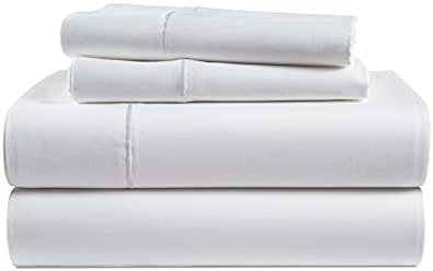 LANE LINEN 100% Egyptian Cotton Sheets Queen Size - 1000 Thread Count White Bed Sheets for Queen Size Bed, Long Staple Cotton Bedding Sheets, Sateen Weave, Luxury Hotel Sheets, Fits upto 17" Mattress