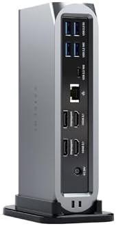 Satechi Thunderbolt 4 USB C Docking Station Multiport, 16 Ports, 96W PD Charging, up to 4 Screens 4K/60Hz, USB C Data and PD, 6 USB-A Ports, Micro/SD Card Readers, 2.5Gpbs Ethernet, for Mac/Windows