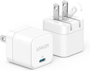 Anker 20W Fast USB C Charger with Foldable Plug, PowerPort III 20W Cube Charger for iPhone 16 Series, Galaxy, Pixel, iPad (Cable Not Included)