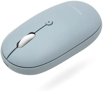 Macally Wireless Bluetooth Mouse - Strong Connection - Quiet, Comfortable, Rechargeable Mouse for MacBook Air/Pro, Mac, iMac, Apple iPad - Wireless Mouse for Laptop, Windows PC Desktop