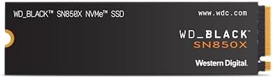 WD_BLACK 1TB SN850X NVMe Internal Gaming SSD Solid State Drive - Gen4 PCIe, M.2 2280, Up to 7,300 MB/s - WDS100T2X0E