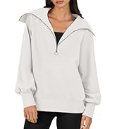 ANRABESS Women Quarter Zip Pullover Oversized Long Sleeve Half Zip Sweatshirts Fashion Trendy 202...