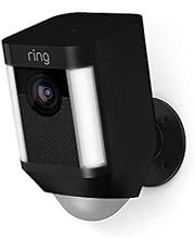 Ring Spotlight Cam Battery, HD-beveiligingscamera met led-spots, alarm, tweeweg-audio, werkt op accu | Inclusief proefabonnement van 30 dagen op Ring Protect Plus | Zwart