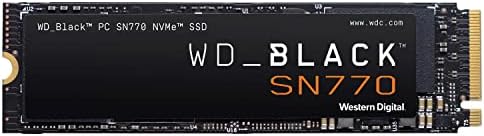 Western Digital WD_BLACK 2TB SN770 NVMe Internal Gaming SSD Solid State Drive - Gen4 PCIe, M.2 2280, Up to 5,150 MB/s - WDS200T3X0E