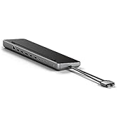 Satechi Dual USB C Docking Station and Stand, with 2 HDMI Ports, Display Port, USB C and USB A Da...