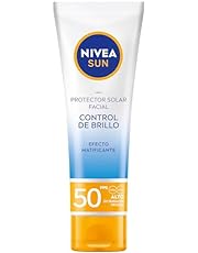 NIVEA SUN Protector Solar Facial Control De Brillo (50 ml), con Efecto Matificante de Larga Duración, Bloqueador solar FPS 50+, no Grasoso para Todo Tipo de Piel